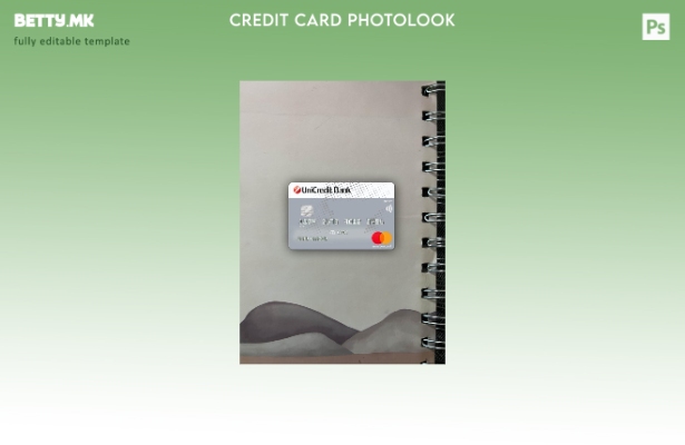 Модерен стил Германија UniCredit Bank MasterCard Кредитна картичка со фото изгле